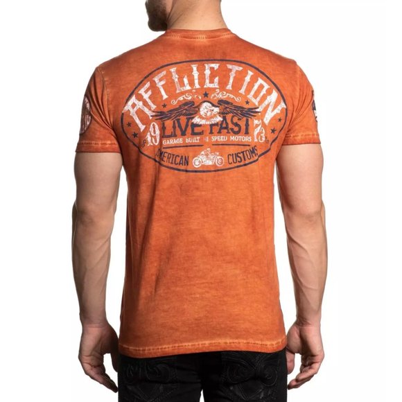 AFFLICTION Men's T-Shirt S/S AC CRUISER Premium Bl - Picture 5 of 9